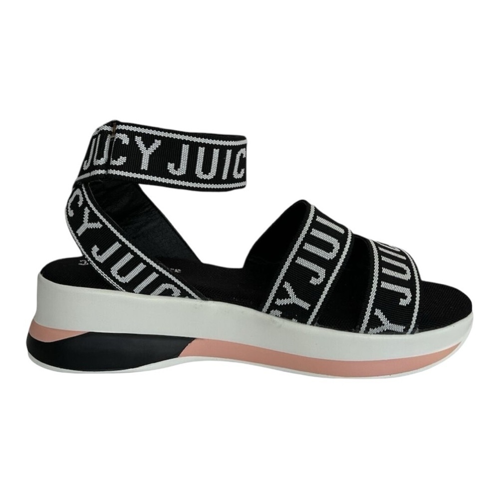 Juicy Couture Black and Pink Platform Sandals